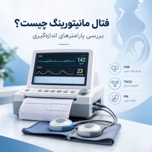 دستگاه فتال مانیتورینگ برای پایش ضربان قلب جنین و انقباضات رحم